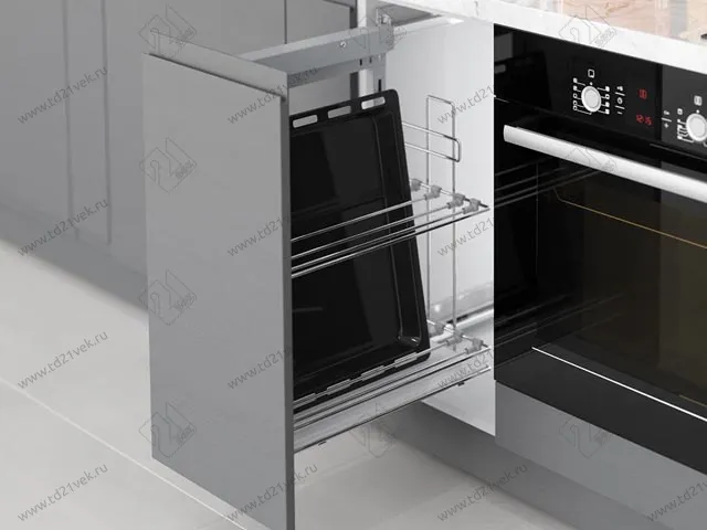 S-2891-C Выдвижная система для противней в базу 350 мм, Starax, (310х475х640) правая, хром 1