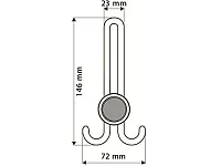 Крючок ОСКАР 15.100-02-03 (м.ник/мат.хром)<30/240>