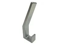 Пластиковый крючок, двухрожковый, большой, матовый хром