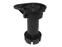 Опора кухонная Н120-140 мм разборная, с упором, черный, нагрузка 168 кг