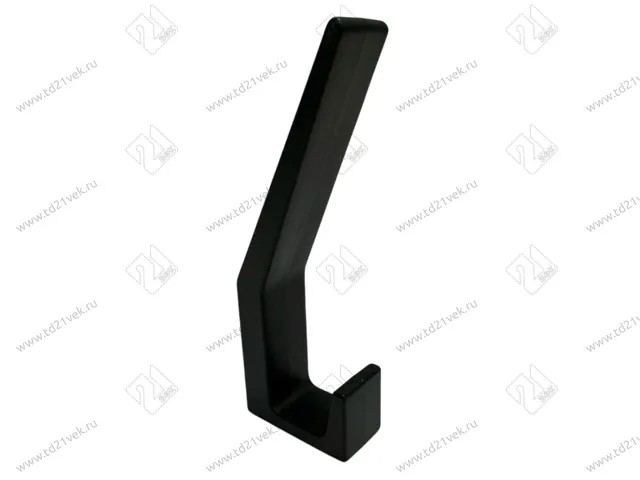 Пластиковый крючок, двухрожковый, большой, черный 1