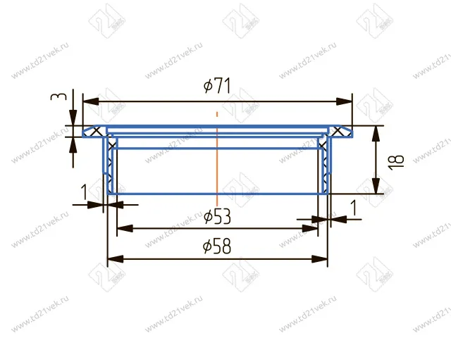 Заглушка кабель-канала, пластиковая, круглая, d=60 мм, венге 2