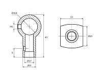Держатель рейлинга традиция бронза