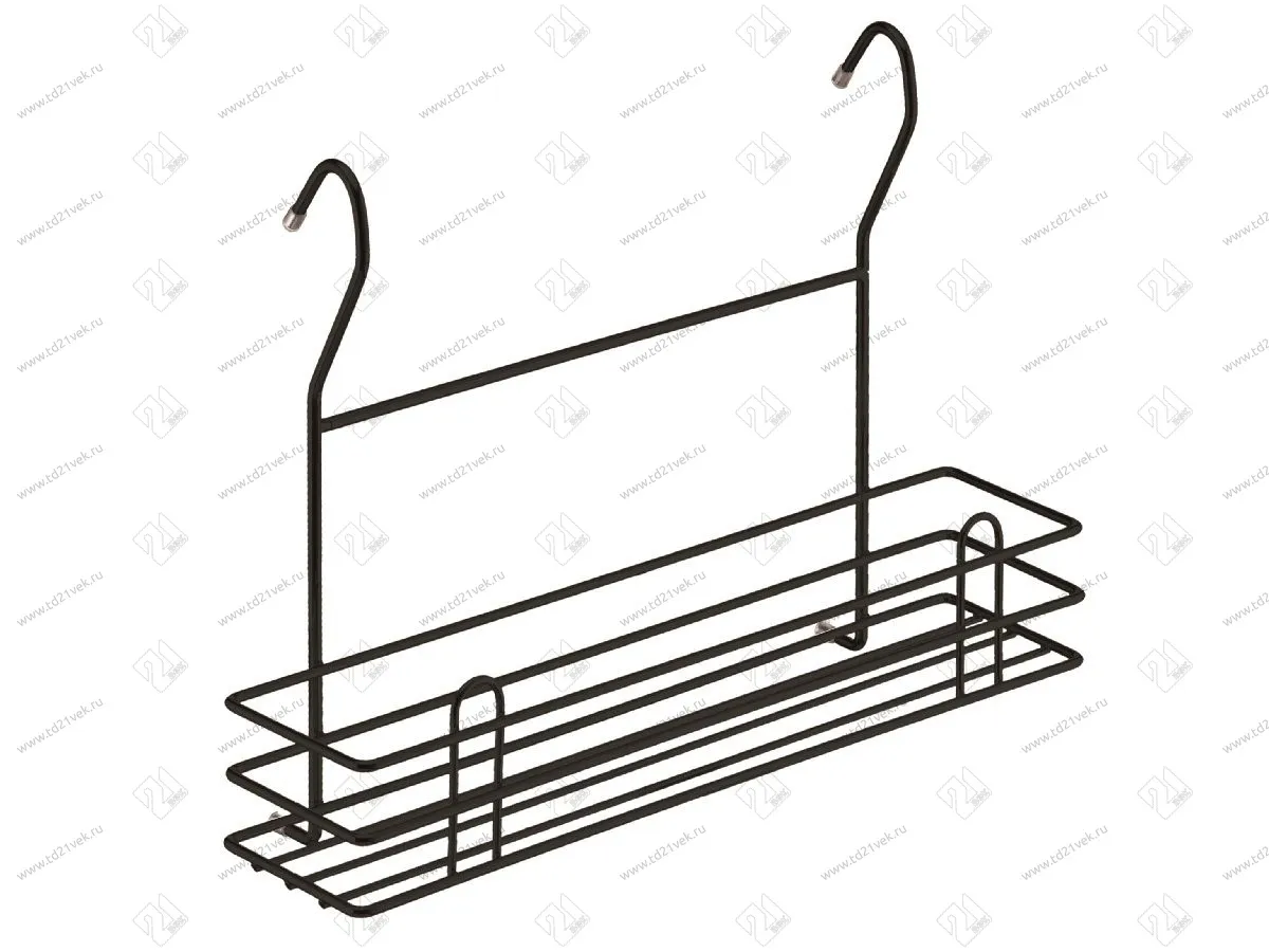 LE 530 BL Полка для специй тип-2, Д355 Ш110 В250, черный матовый <12> 1