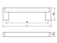 Ручка-рейлинг Оскар 14.228/128 (алюмин) (ST) <100>