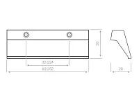 Профиль-ручка 960мм (L1000мм) черный матовый