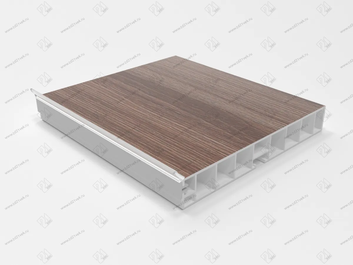 Цоколь кухонный 4м с силик.пр., ясень шимо тёмный Н-100 <15> 1