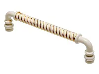 RS-121-128 WG Ручка-скоба, 128 мм, белый с золотом <50/250>