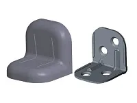 Уголок крепежный 24х24х25 мм, серый c пластиковой крышкой