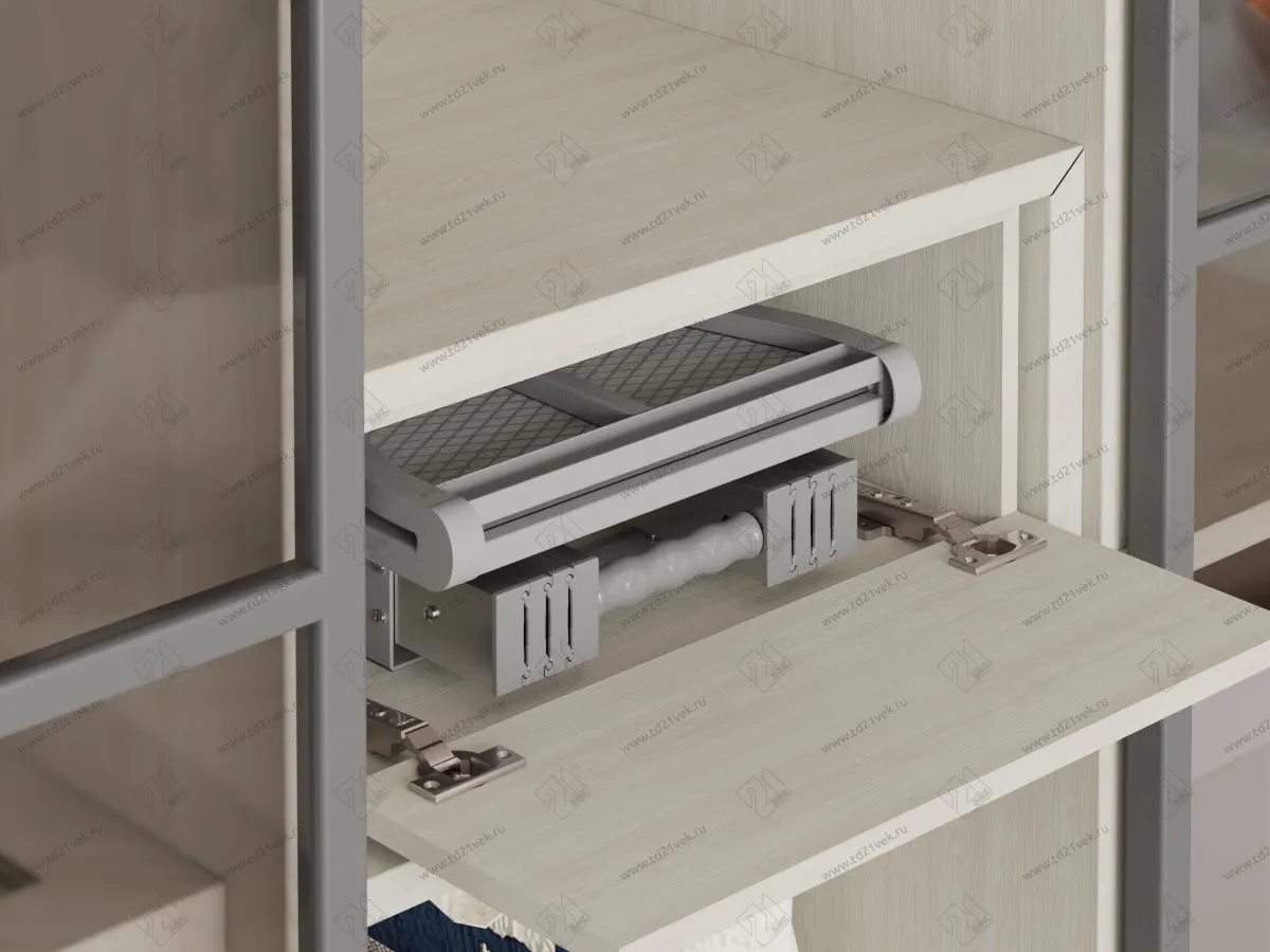 S-6616-G Выдвижная гладильная доска с фасадом в 400 базу, Starax, серый 2