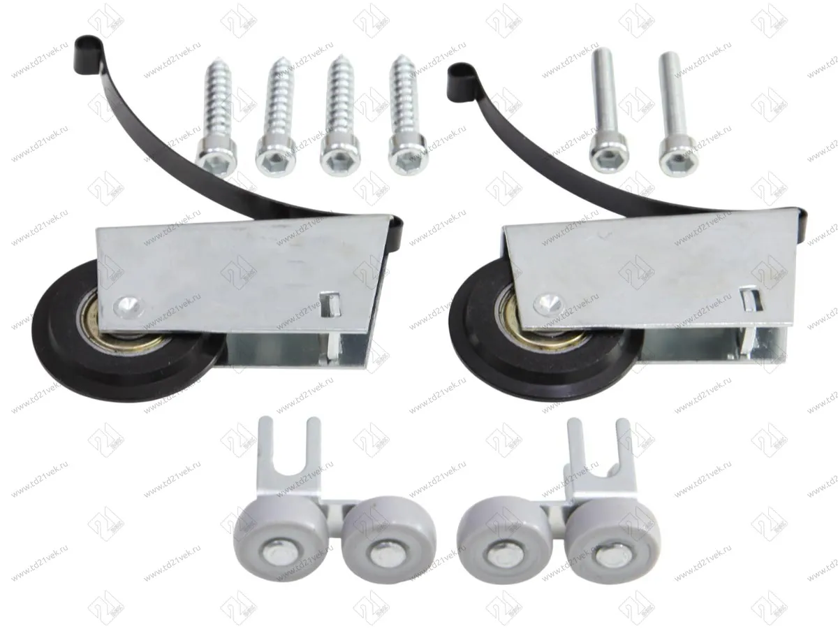 Комплект роликов на 1 дверь, асимметрия, базовый, 37,5 мм 1