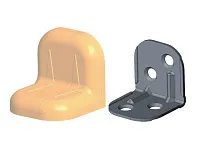 Уголок крепежный 24х24х25 мм, обливной дуб c пластиковой крышкой