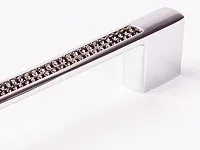 Скоба "Оскар" со стразами 5379-06-06-11 (хром-хром-черный) <25/300>