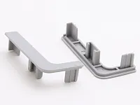 Г-образный комплект открытых заглушек (2 шт.) №13 алюминий <10>