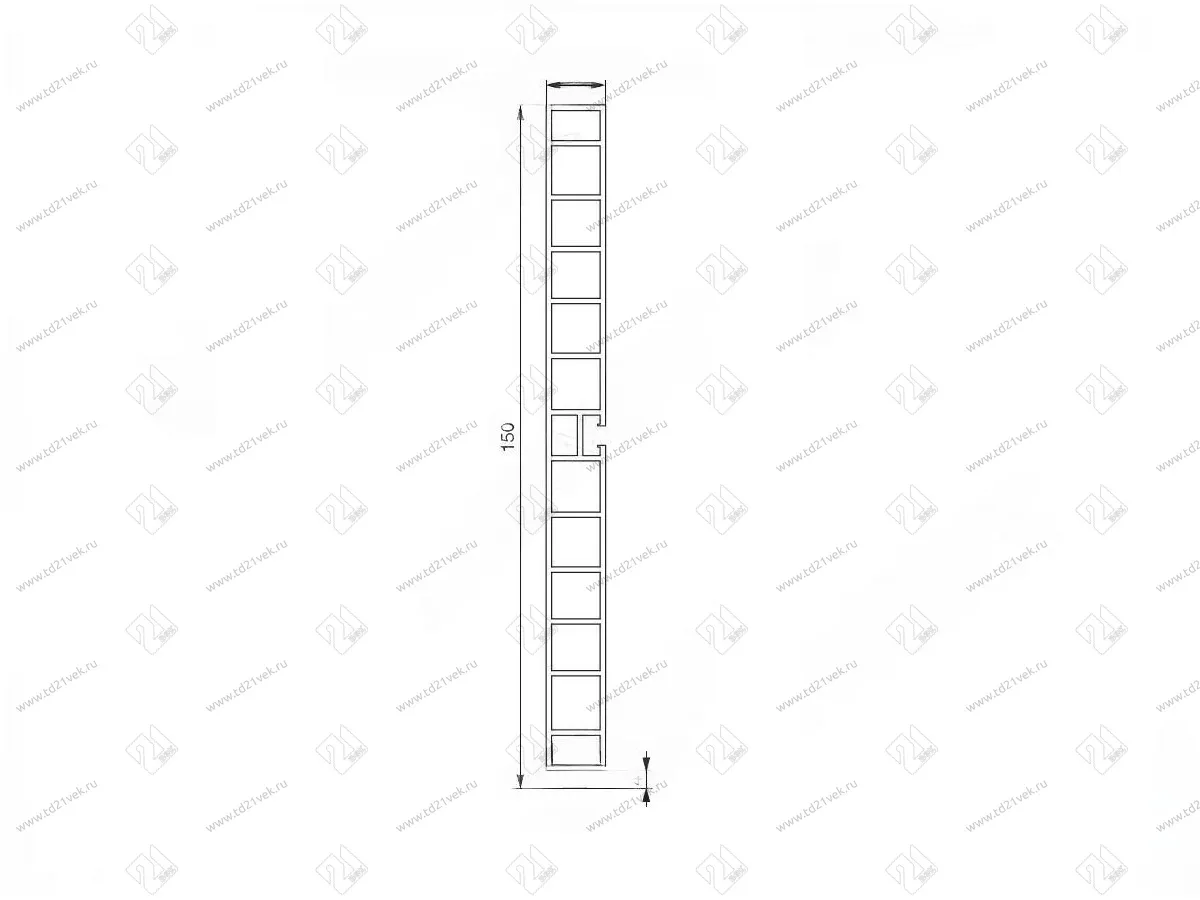 Цоколь кухонный 4м, золото шлифованное, H-150 <10> 3