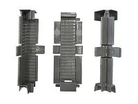 Комплект для цоколя с подсветкой, алюминий матовый, 1соединитель, 1угол.внутр, 1угол наружний, пластик