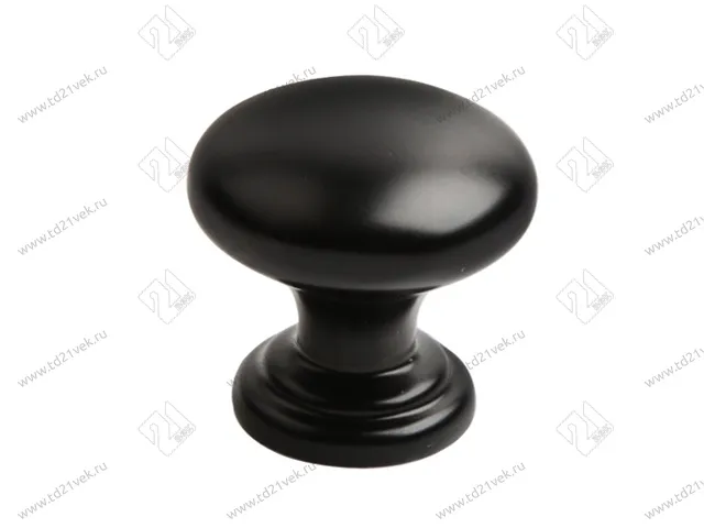 Ручка-кнопка черный матовый,  AL 112 1