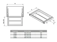S-6435-A Обувница в базу 600, экокожа, Starax (564x470x190 мм), антрацит