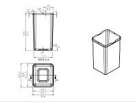 S-2392-G Система сортировки в базу 400 мм, Starax, 12+12 л, (260x440x400 мм), пластик, серый