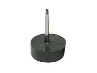 Подпятник с гвоздем d15*h24мм, Стандарт, гвоздь-2мм, чёрный