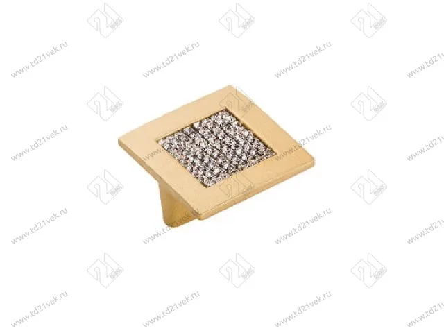 Скоба "Оскар" со стразами 5322-04/32 (мат.золото) квадратная <30/180> 1