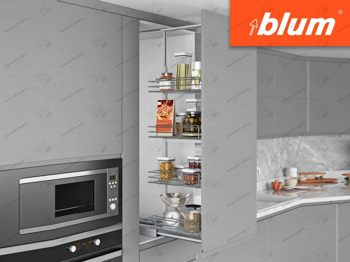 S-1919-C Шкаф-колонна в базу 300 мм, Starax, 6-ти ярусная, (230х510х1700-1850 мм), хром 1