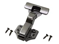 Петля 3D вкладная 16мм, с планкой H=2мм, CLIP, c доводчиком, черный