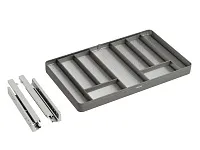 Пенал для столовых приборов выдвижной, в базу 600мм, 564-568x423x85 мм,  Encanto, серый