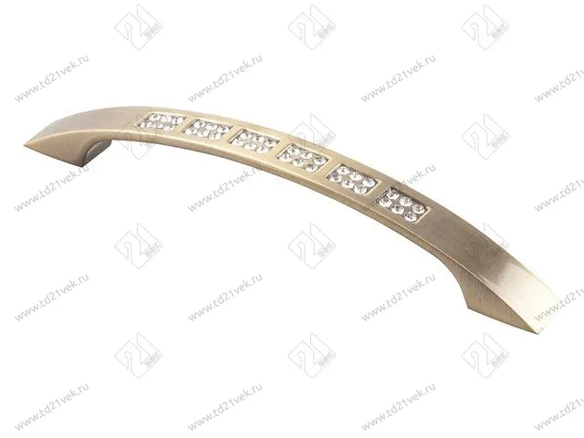 CRL04-128 BA Ручка-скоба с кристаллами, бронза <50/250> 1