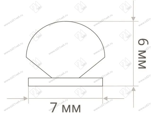 Уплотнитель щёточный ш7х в6мм 3Р (белый) <10м / бухта-400м> шлегель/ щетка самоклеящаяся/ буферная лента/ уплотнитель/ Schlegel 2