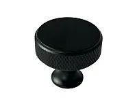 Ручка-кнопка черный матовый, ROLF