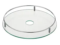 STS450 Полка стеклянная с релингом D450 хром <5>