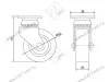 Опора колесная 311 нагрузка - 40 кг d=50, h=70 <100/500> превью 2