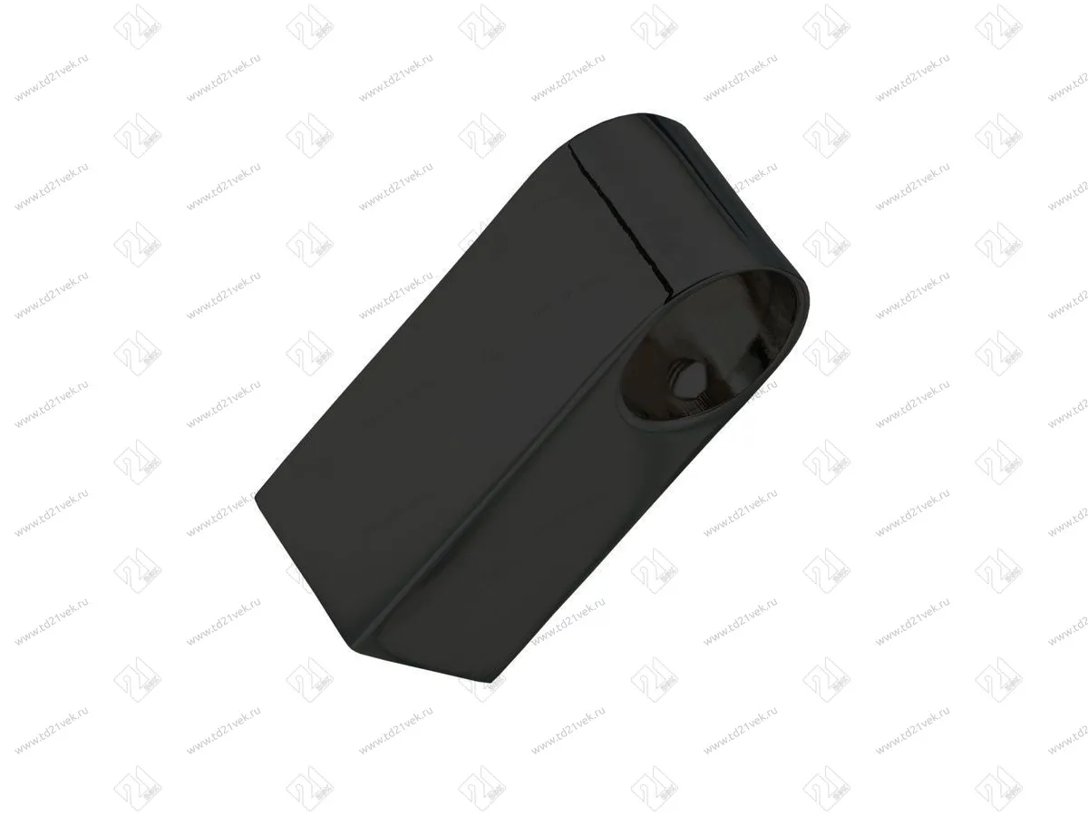RAT-13 BL Держатель рейлинга модерн, Д50 Ш20 В30, черный матовый <40/400> 1