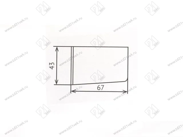 Накладка к навесу abs № 14, L, левый, серый <400> 2