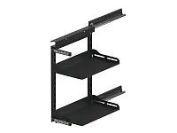 S-2792-US-A Бутылочница 350, Starax, 2-х ярусная, направляющие Blum Tandem, (305х470х635 мм), с доводчиком, полное выдвижение, правая, антрацит