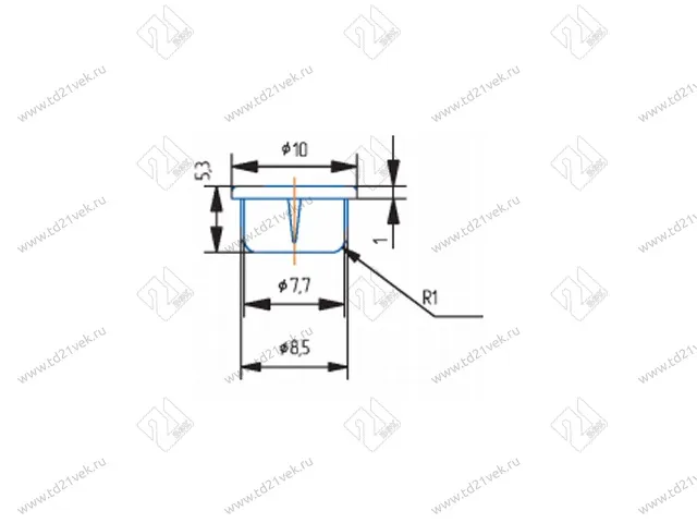 Заглушка для технологических отверстий, D10 мм, черная матовая 2
