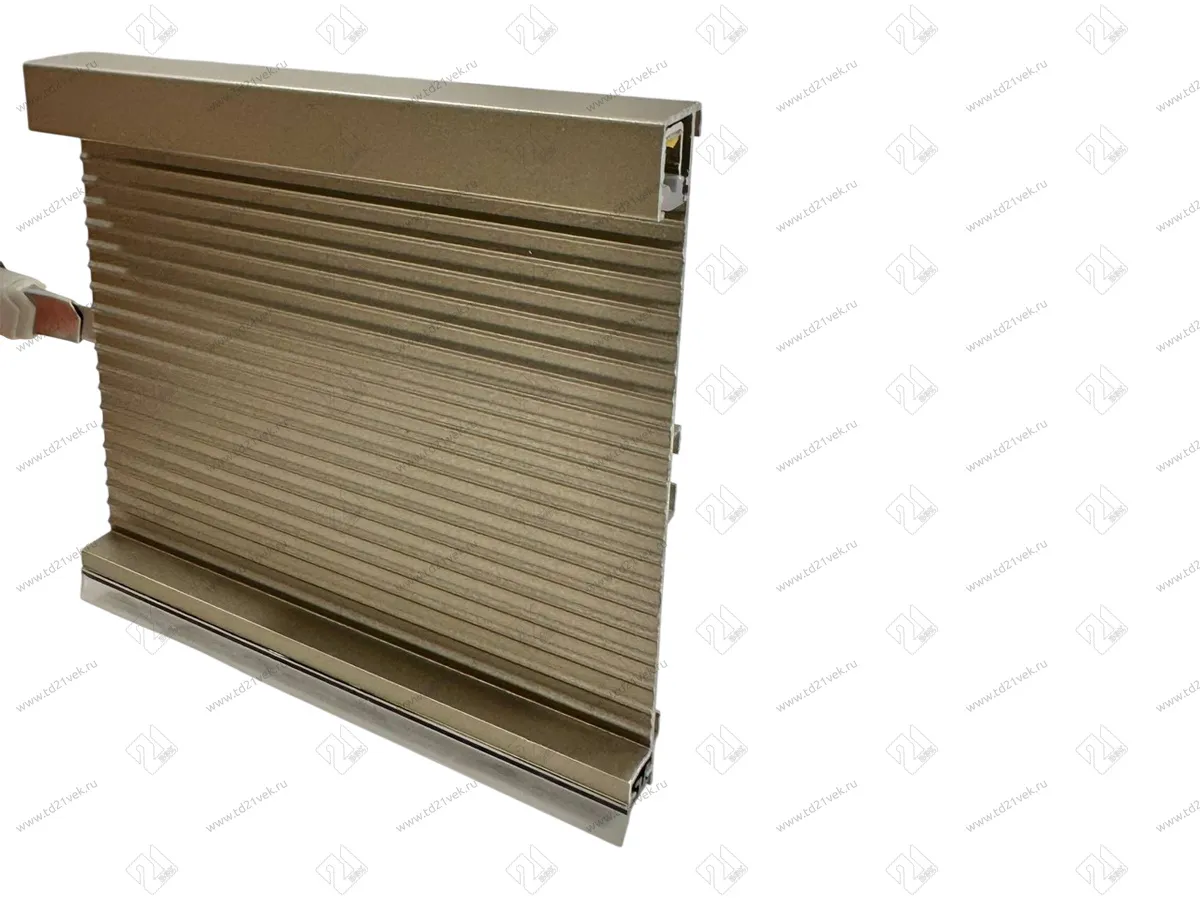 Цоколь с подсветкой 3м, шампань голд, H100/4000К, рефленый, комплект: LED лента SMD+рассеиватель+коннектор 1