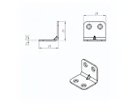 Уголок 25х28 (25х25х28), цинк