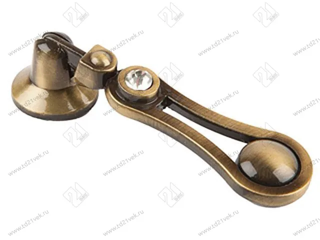 CRL20 BA Ручка-кнопка с кристаллами, бронза <80/400> 1