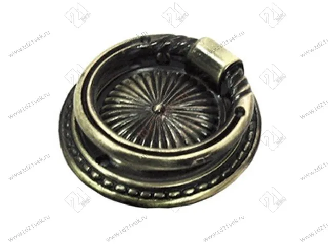 RC028AB.3 Ручка-кнопка C2820, старинная латунь <50/500> 1