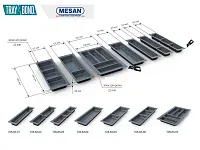 105-83-03-309 Лоток для столовых приборов Mesan TrayBond, 3 отдела,(Ш107хГ480-444хВ45) антрацит <5/80>