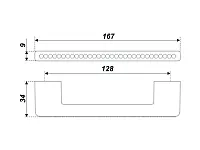 RS429CP/CrT.4/128 Ручка-скоба 128 мм с кристаллами, хром <25>