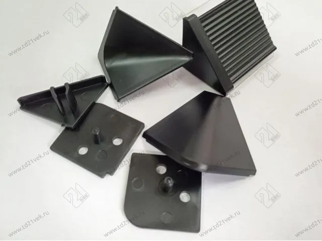 Комплект заглушек для плинтуса , черный <100> 1