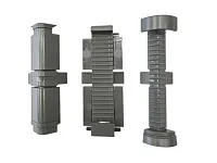 Комплект для цоколя с подсветкой, алюминий матовый, 1соединитель, 1угол.внутр, 1угол наружний, пластик