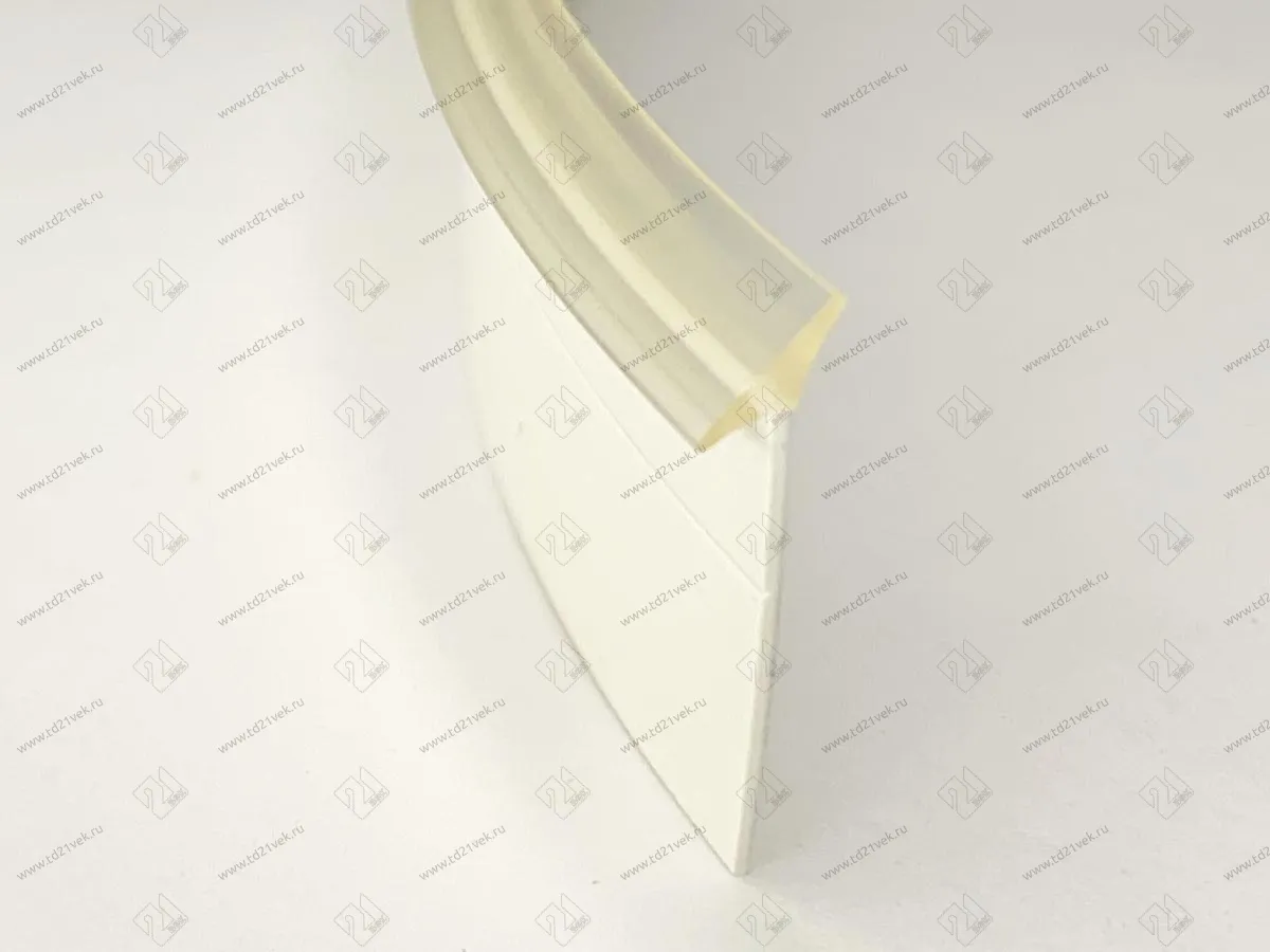 Уплотнительный гибкий плинтус для столешницы Аврора 7мм, 1 бобина 5м, прозрачный 1