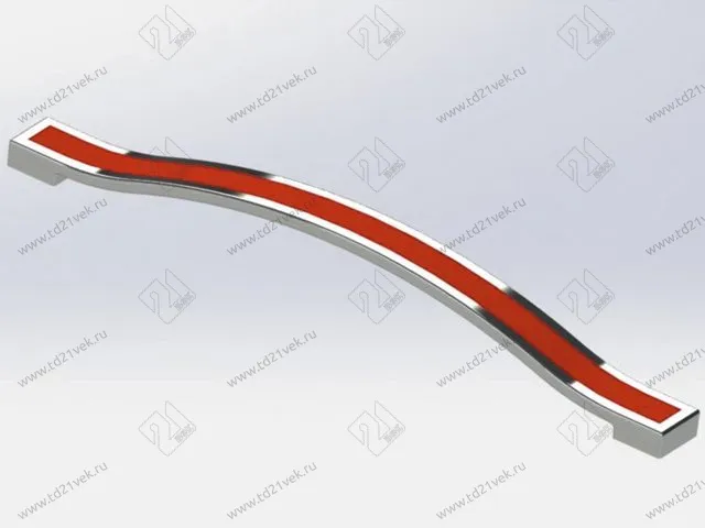 EBT-128-02-08 Скоба Metax 128 мм (хром/красный) <50/500> 1