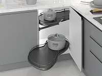 S-3103-A Волшебный угол "Лепесток" в базу 400 мм, Starax, (800х400х600 мм), левый, антрацит