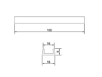 Торцевая заглушка 100мм, орех итальянский <50>