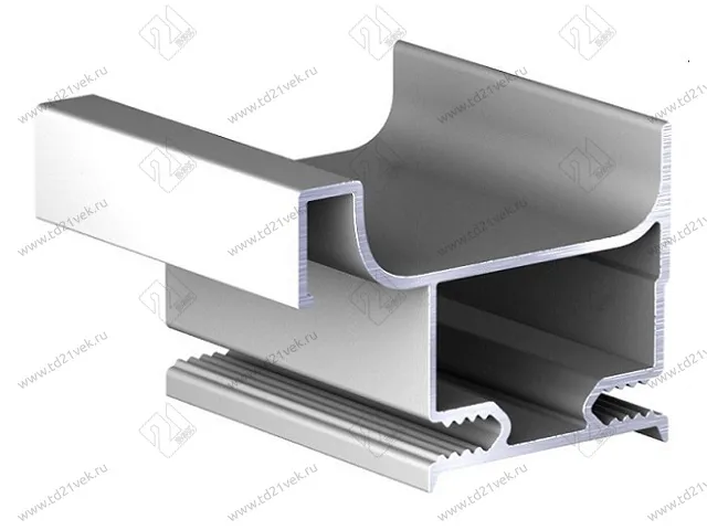 Н-образный профиль асимметричный GOLA, L=4500 мм, алюминий анодированны 1